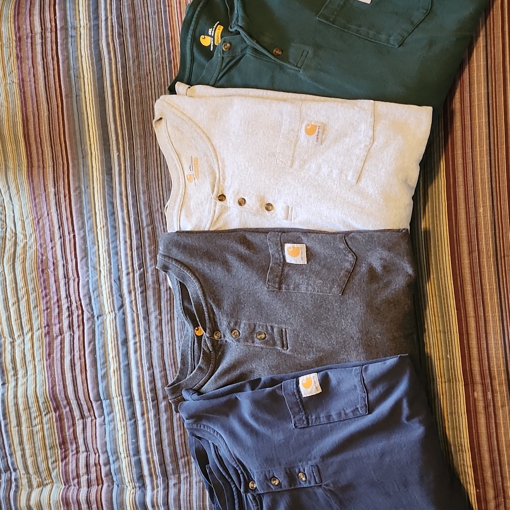 Carhartt Long Sleeve Original Fit, 4XL-Blue, Dark Gray, Light Gray & Green